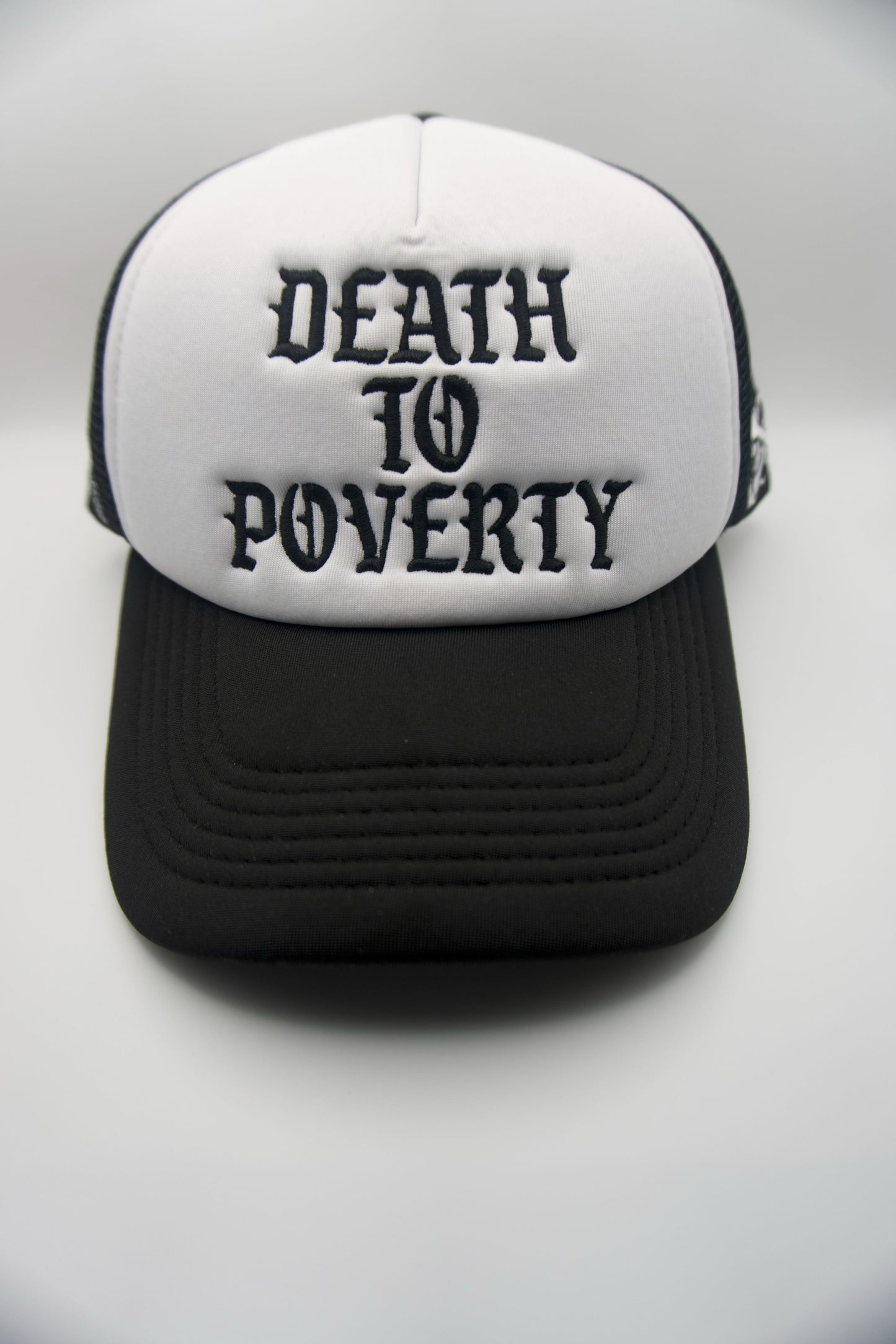 Black Logo Death To Poverty Hat