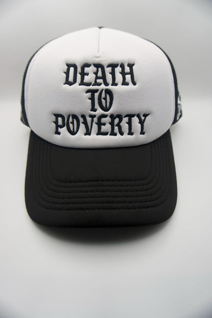 Black Logo Death To Poverty Hat