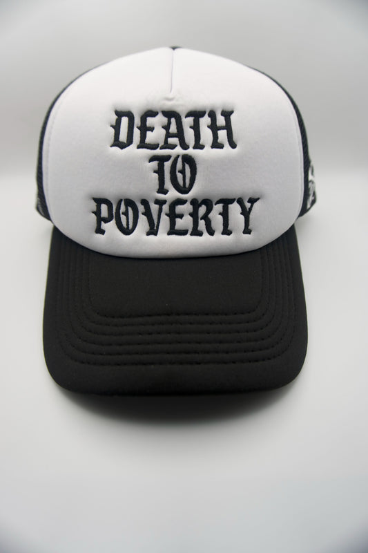 Black Logo Death To Poverty Hat