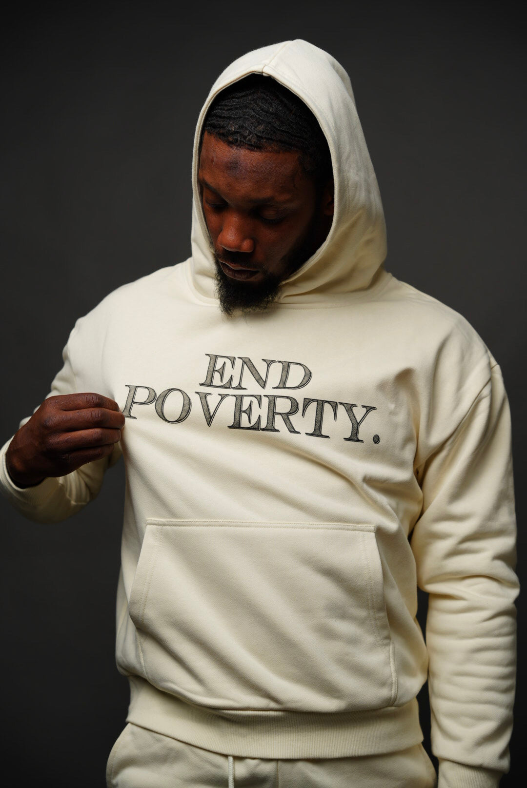 Cream End Poverty Sweat Suit