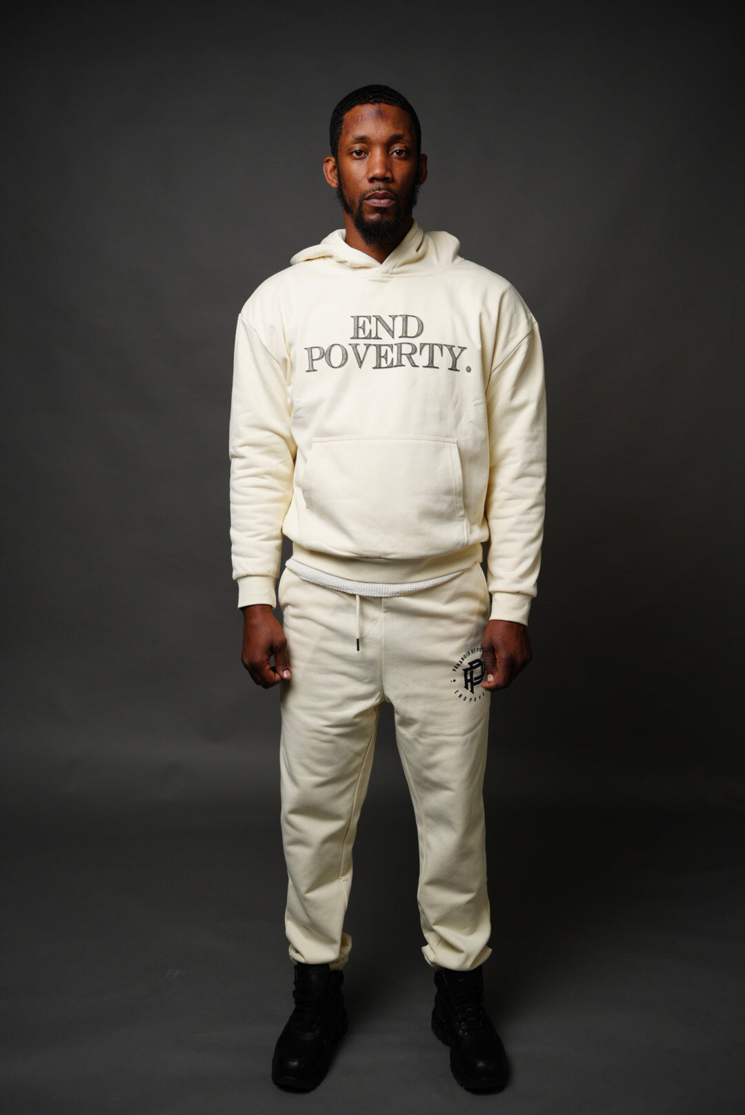 Cream End Poverty Sweat Suit