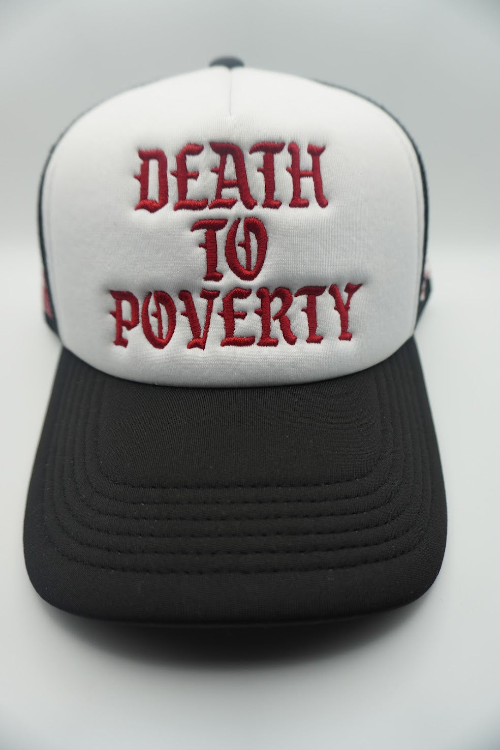 Red Logo Death To Poverty Hat